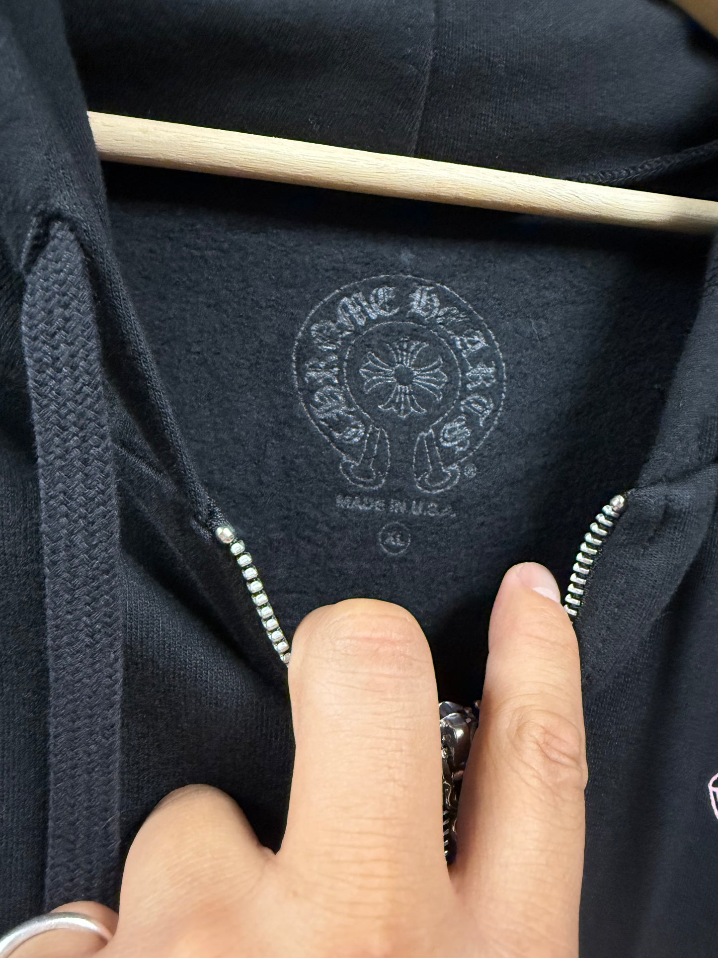 Chrome Hearts Deadly Doll Cross Scroll Hoodie - XL