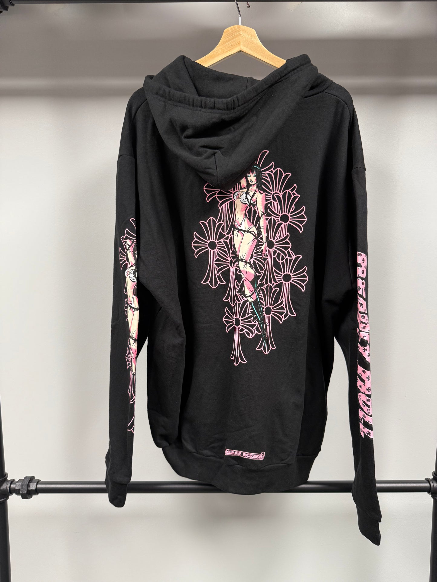 Chrome Hearts Deadly Doll Cross Scroll Hoodie - XL
