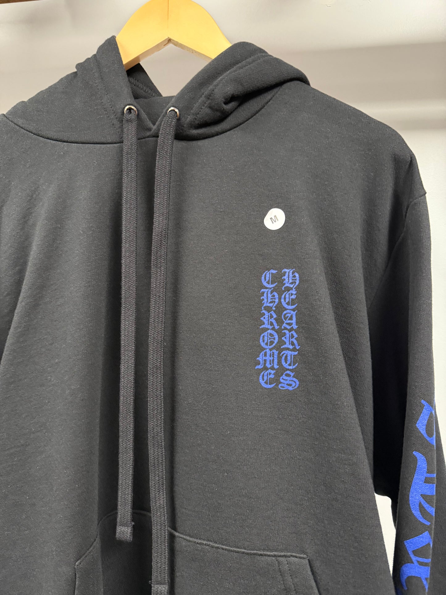 Chrome Hearts Vertical Logo Hoodie Black/Blue - M