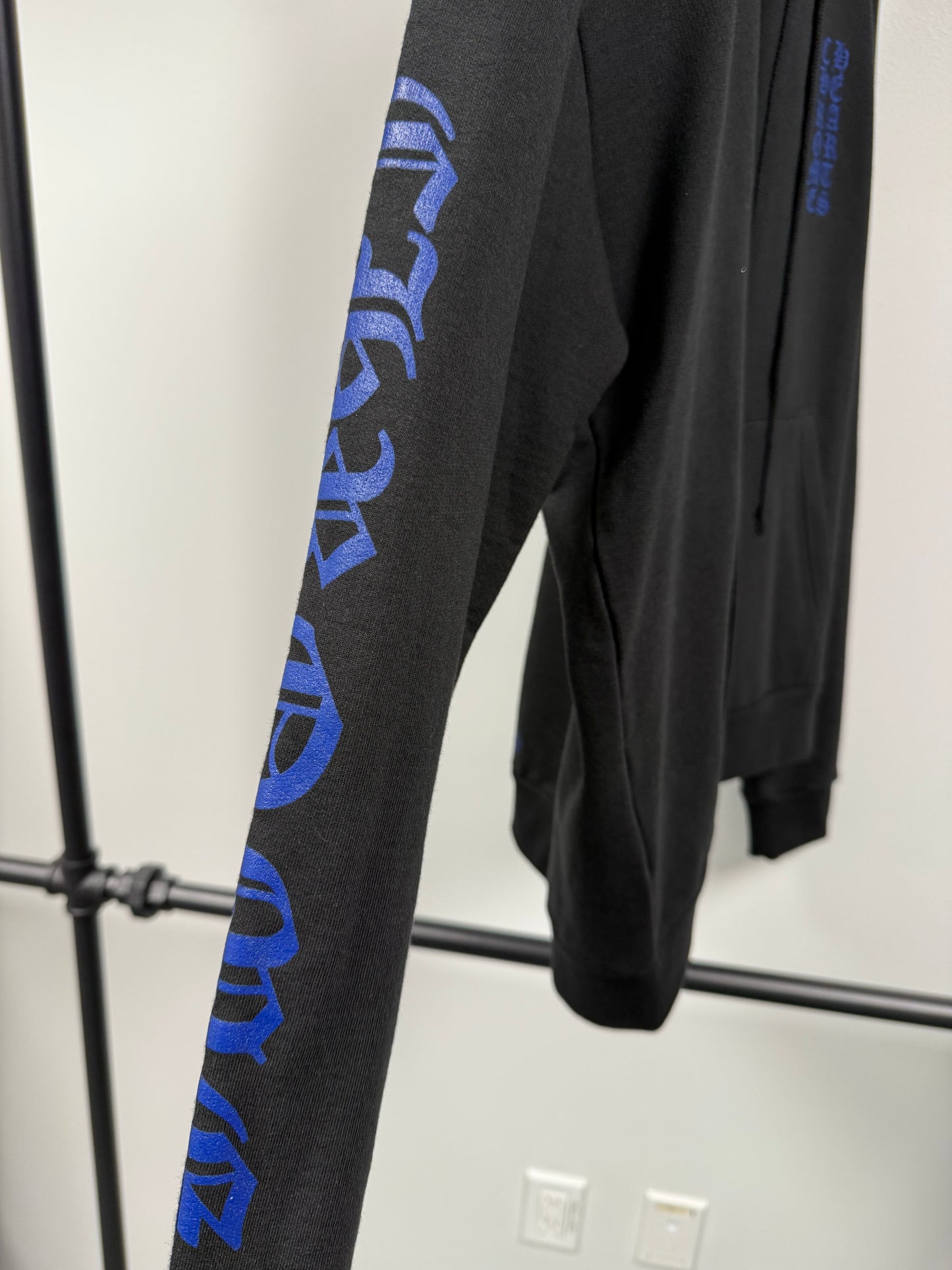 Chrome Hearts Vertical Logo Hoodie Black/Blue - M