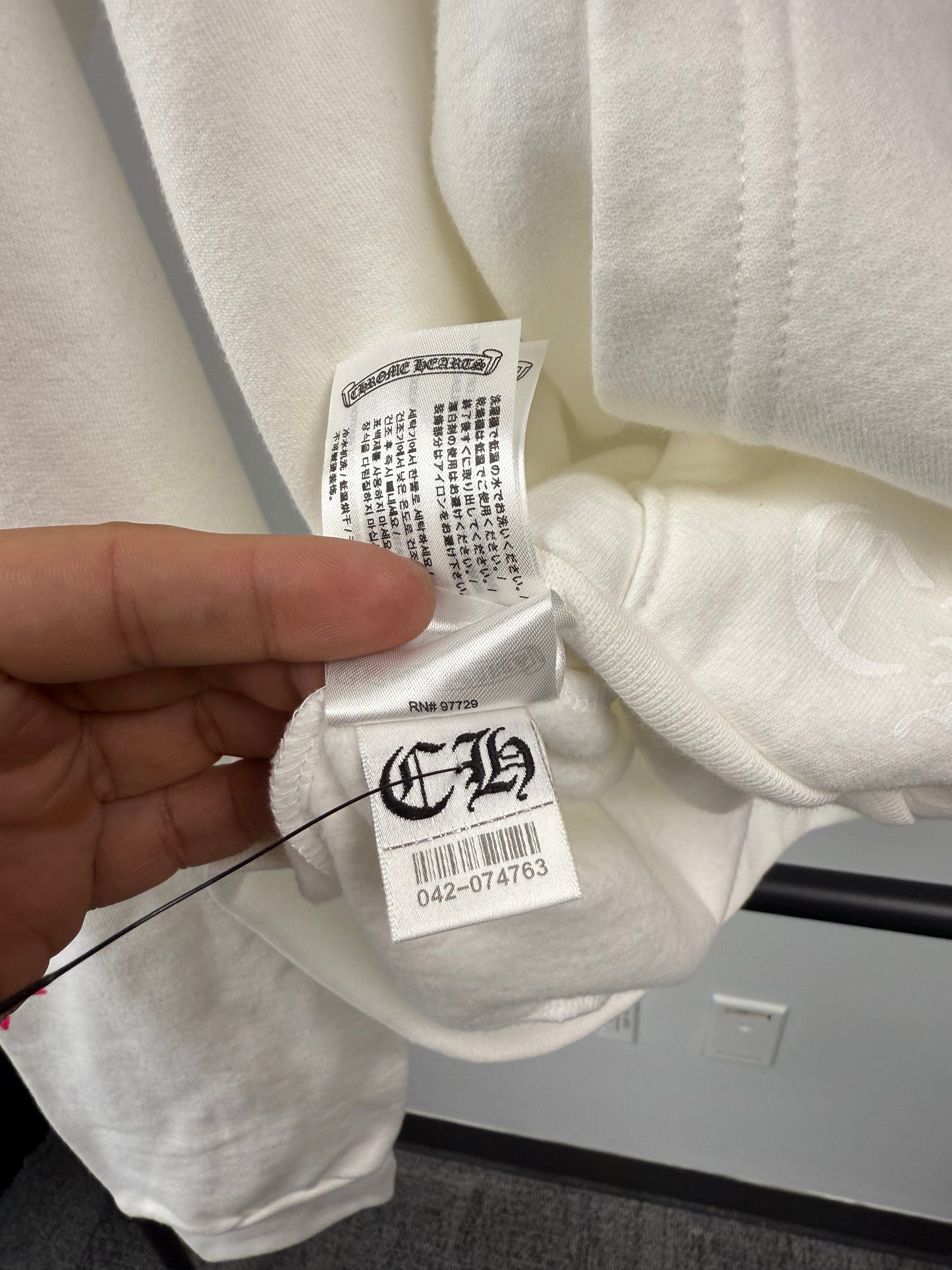 Chrome Hearts Horseshoe Floral Logo Hooded Sweatshirt White Pink - M & L