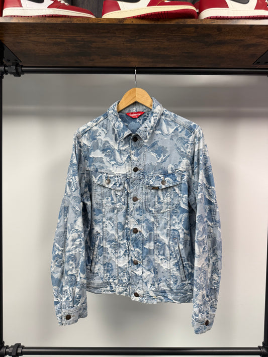 Supreme Cherub Denim Trucker Jacket Fw16 Size Large Men Angels Blue - M