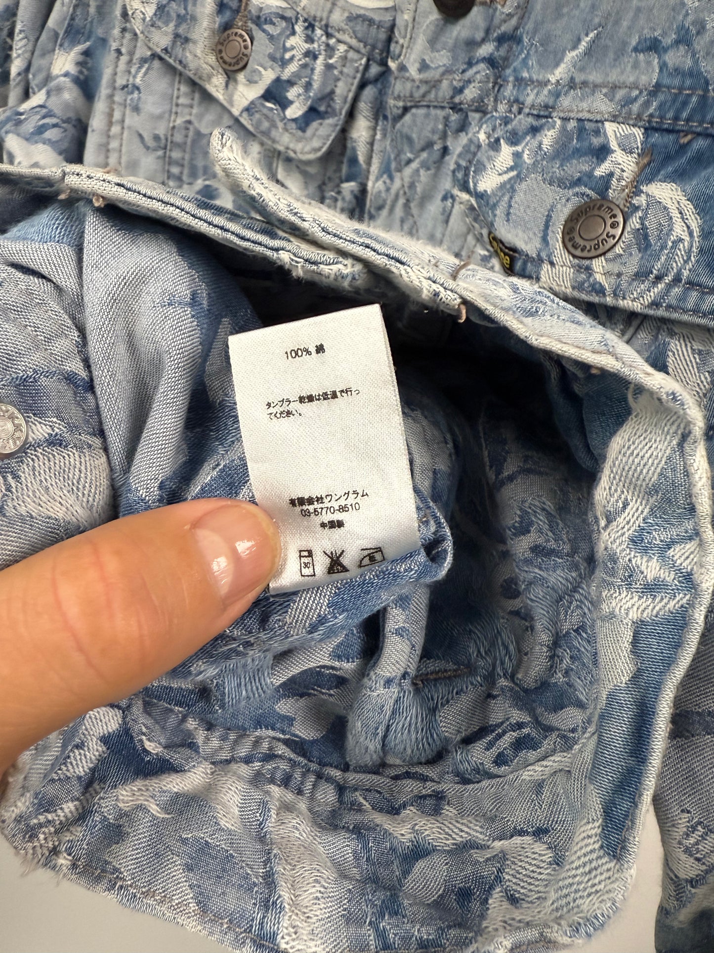 Supreme Cherub Denim Trucker Jacket Fw16 Size Large Men Angels Blue - M