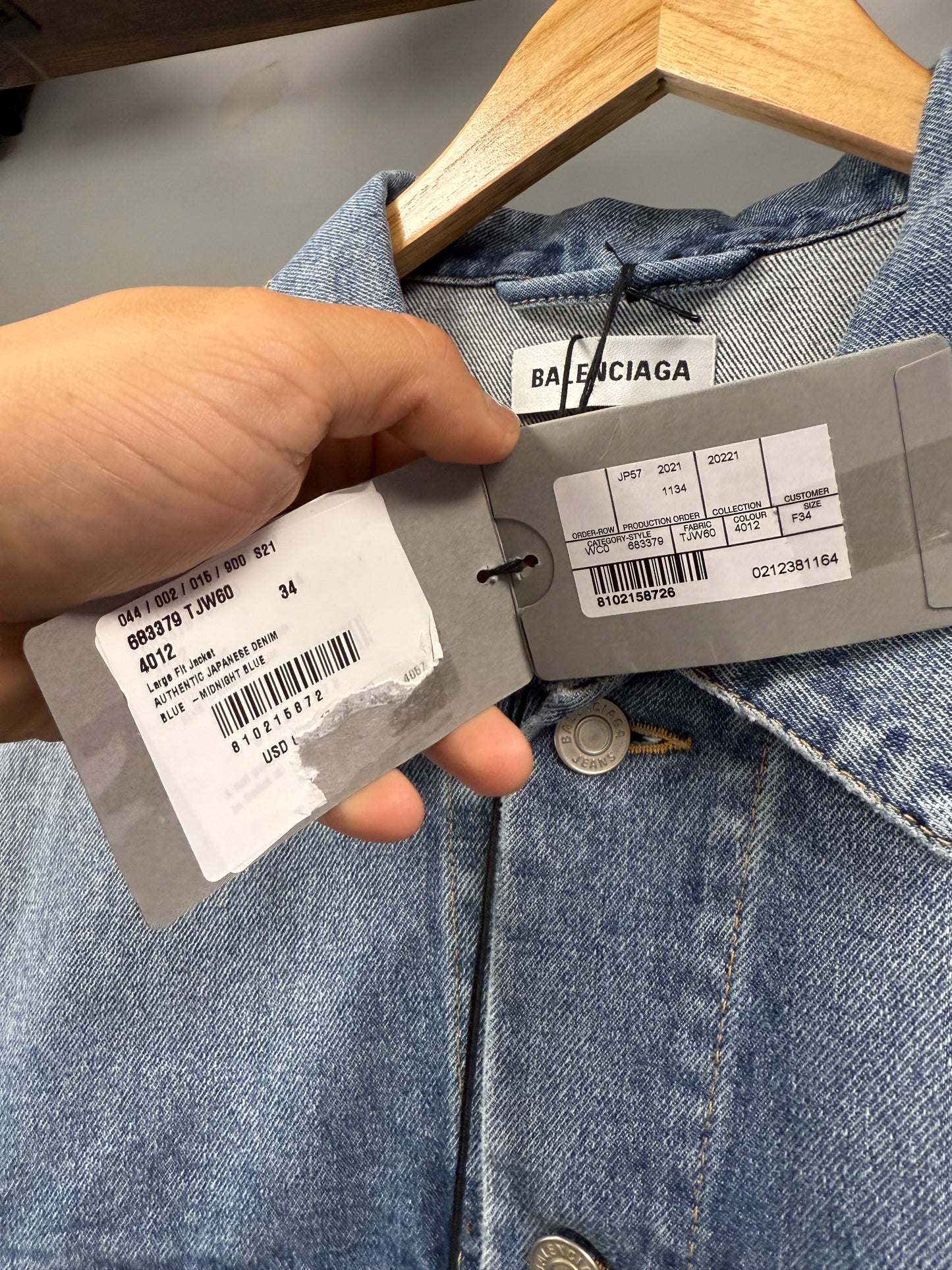 Balenciaga Bebe Denim Jacket - 34 (L)
