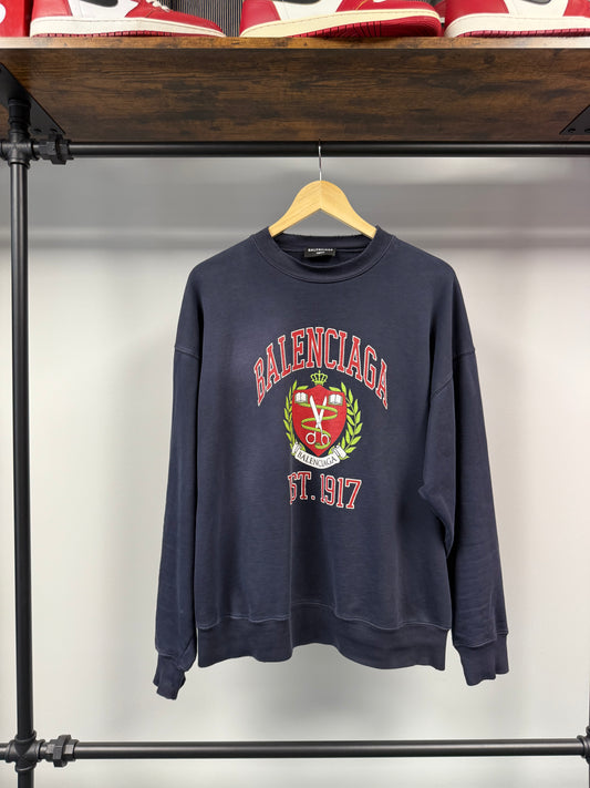 Balenciaga College Logo Crewneck - L