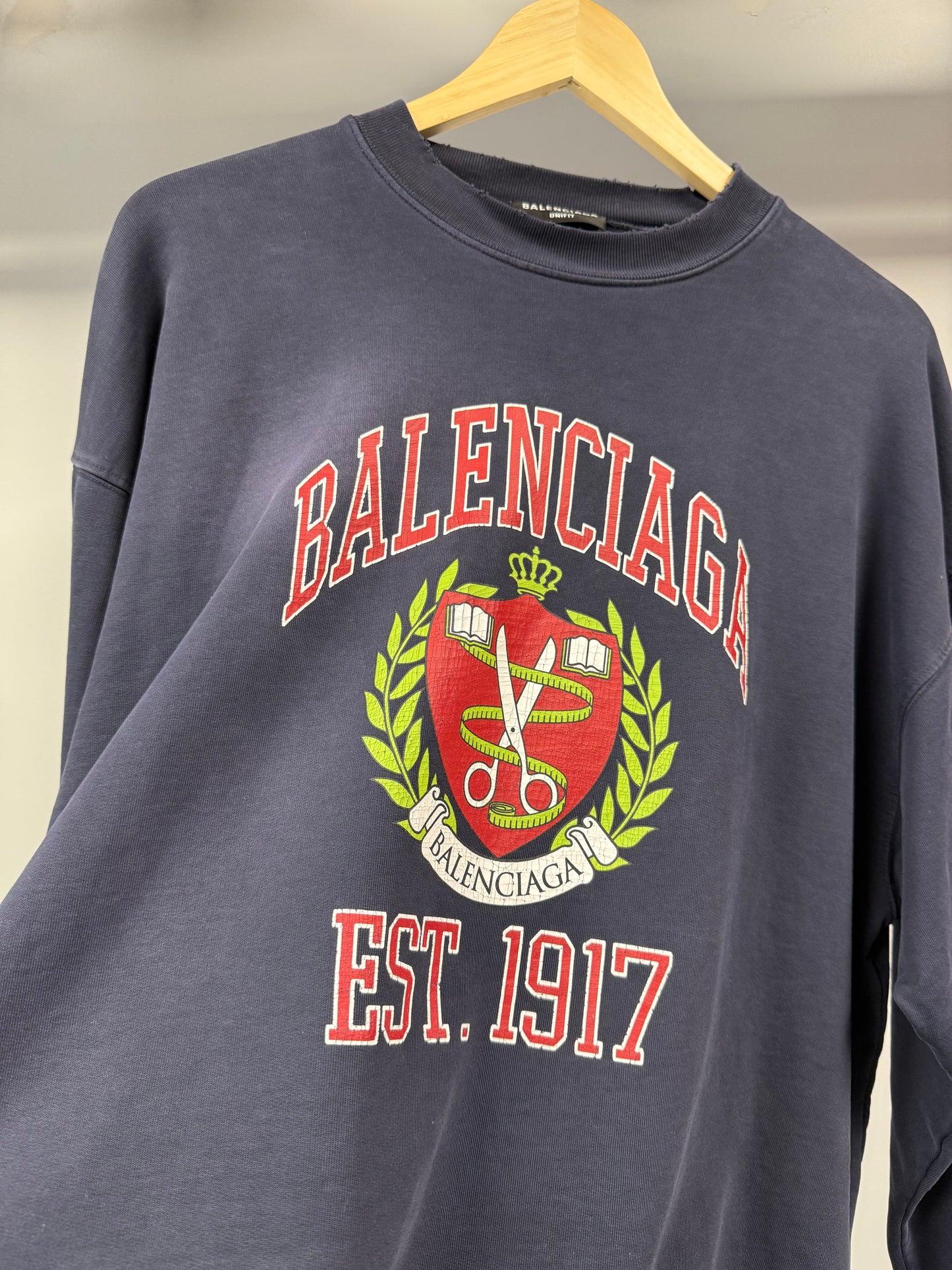 Balenciaga College Logo Crewneck - L