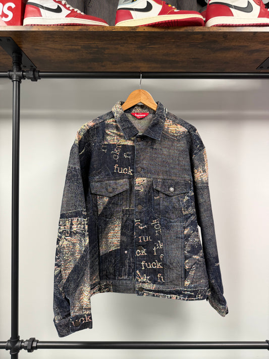 Supreme Archive Denim Jacquard Jacket - L