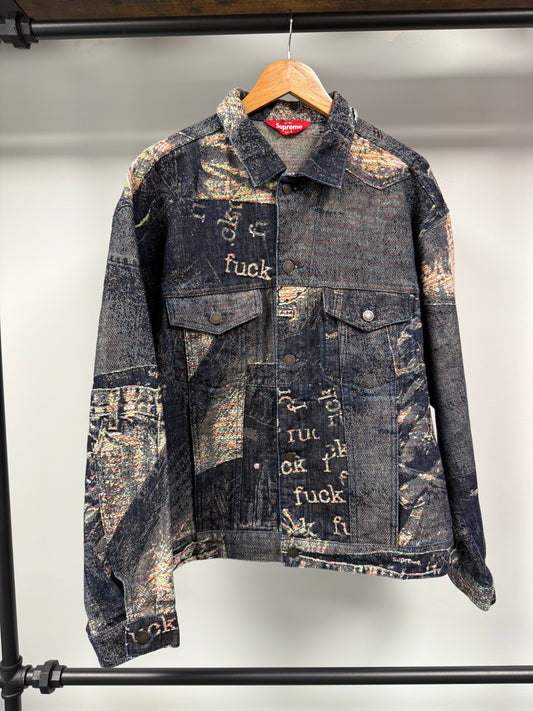 Supreme Archive Denim Jacquard Jacket - L