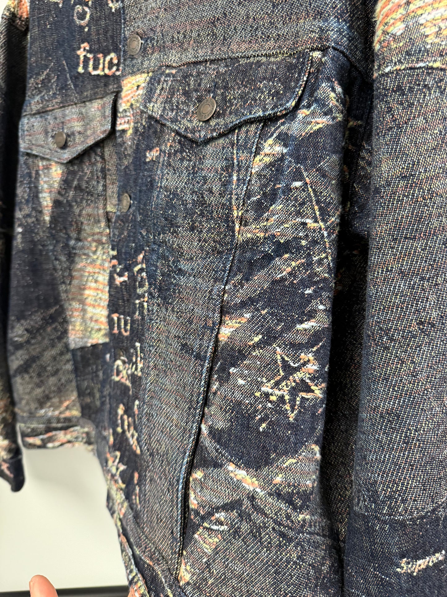 Supreme Archive Denim Jacquard Jacket - L