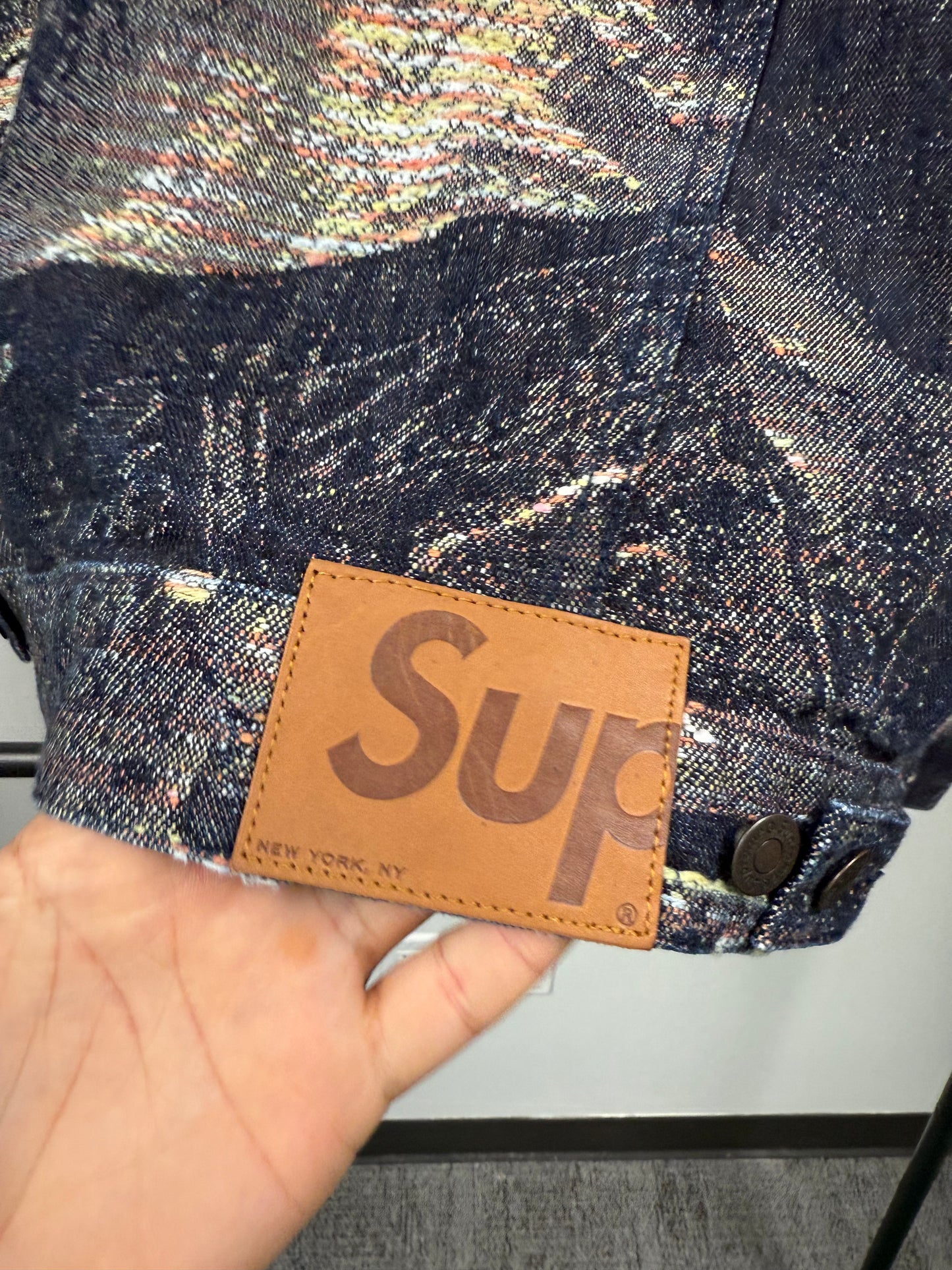 Supreme Archive Denim Jacquard Jacket - L