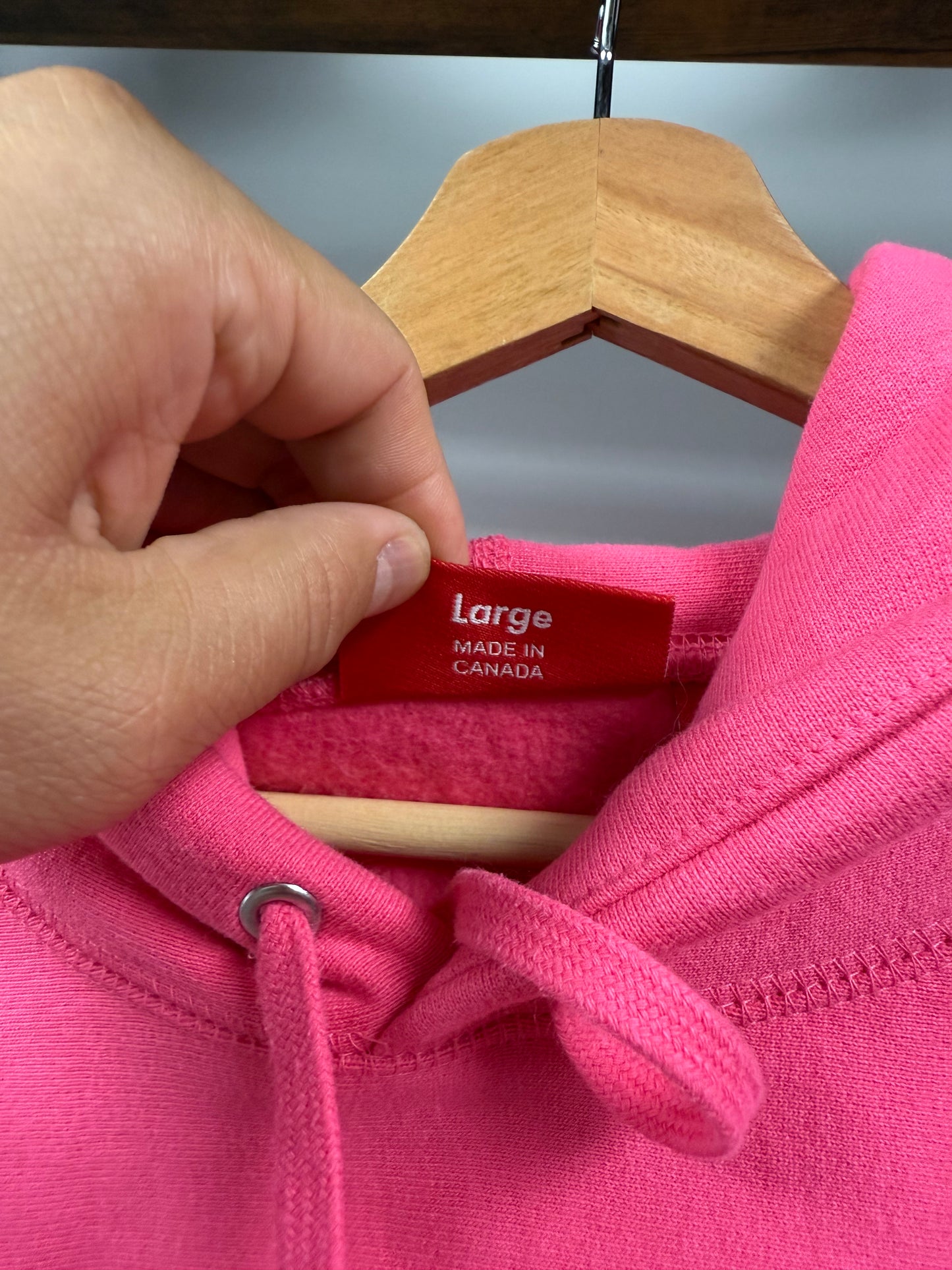 SUPREME HOODIE 'BOX LOGO FW25 PINK' - L