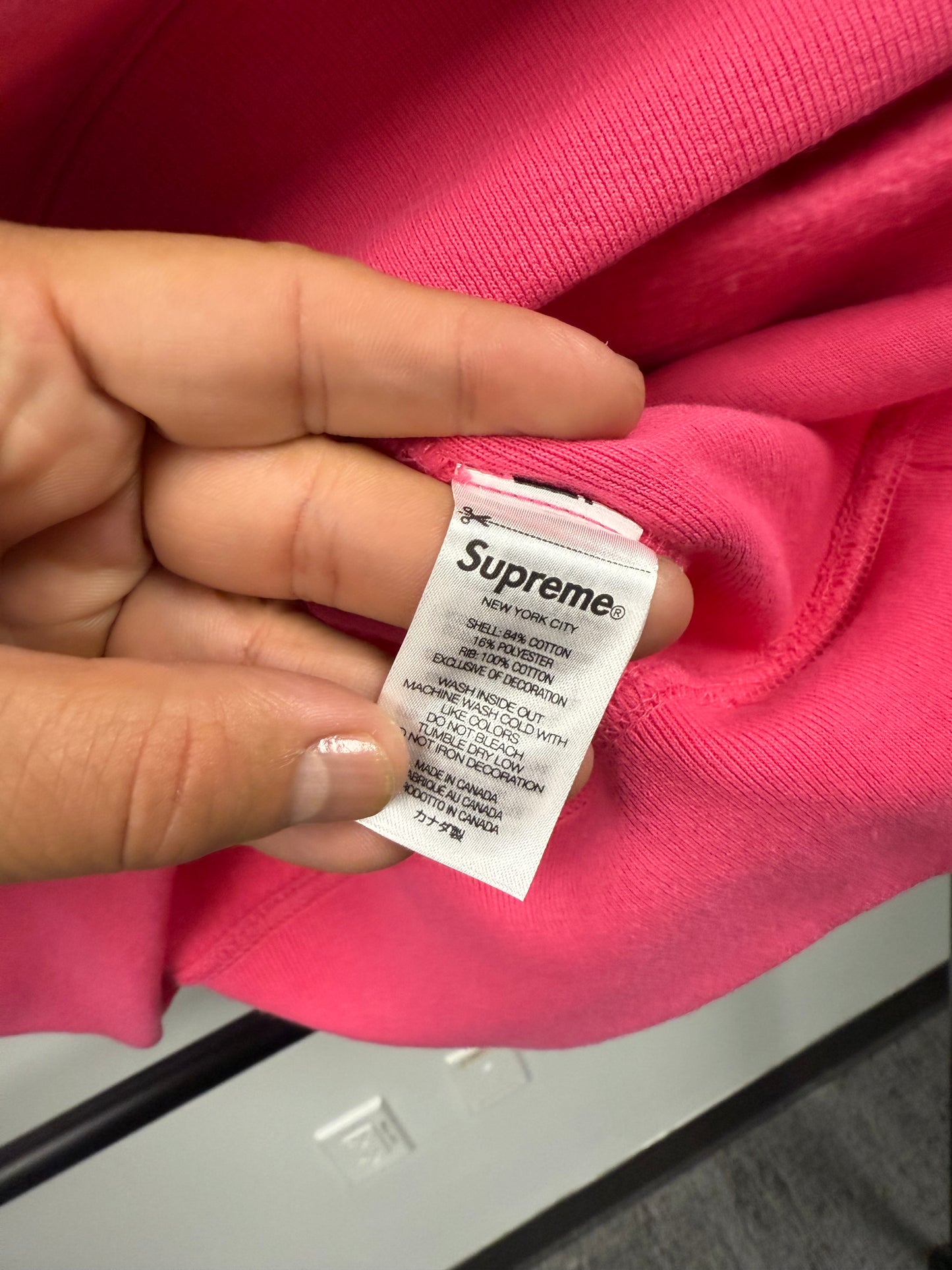 SUPREME HOODIE 'BOX LOGO FW25 PINK' - L
