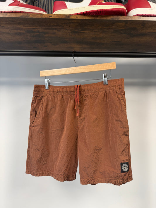 Stone Island Satin Shorts - L