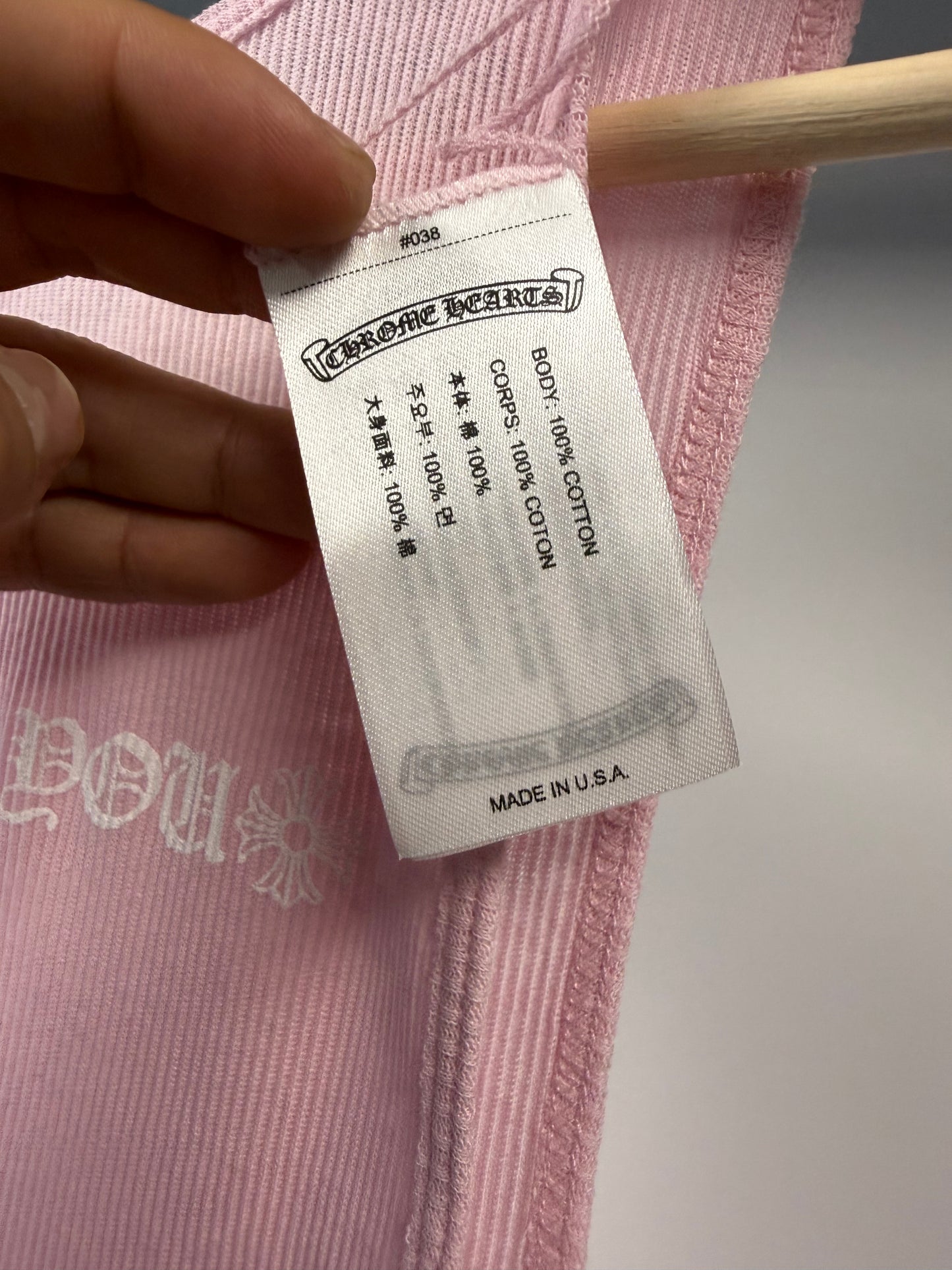 Chrome Hearts Pink Tank Top -