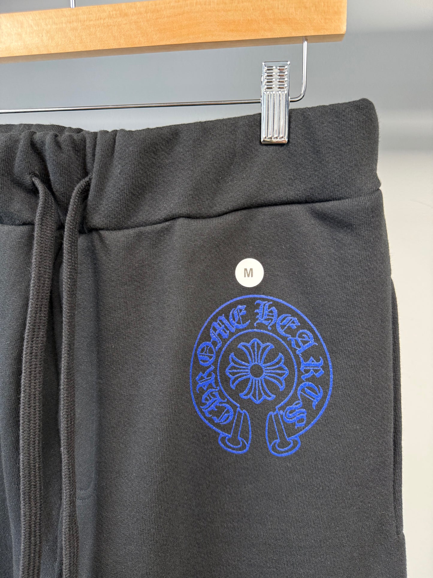 Chrome Hearts Horseshoe Logo Sweatpants Black/Blue - M
