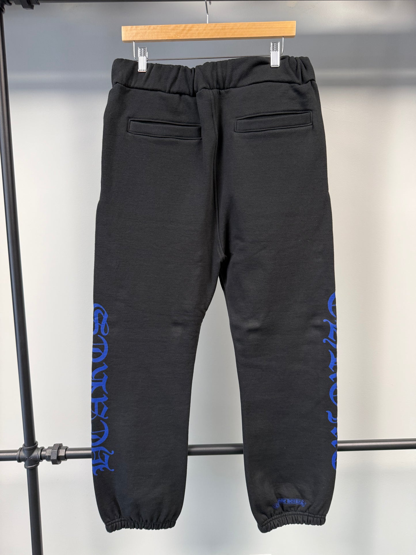 Chrome Hearts Horseshoe Logo Sweatpants Black/Blue - M