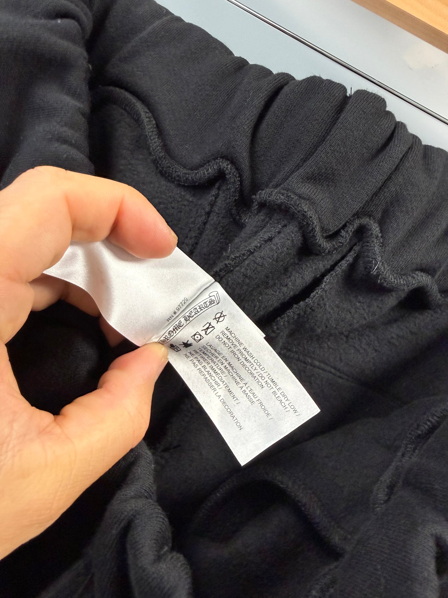 Chrome Hearts Scroll Logo Script Sweatpants Black - L