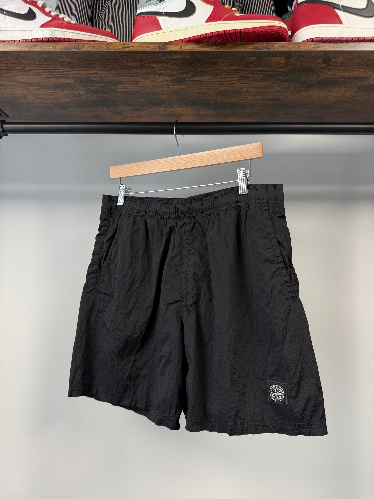 Stone Island Satin Shorts - L