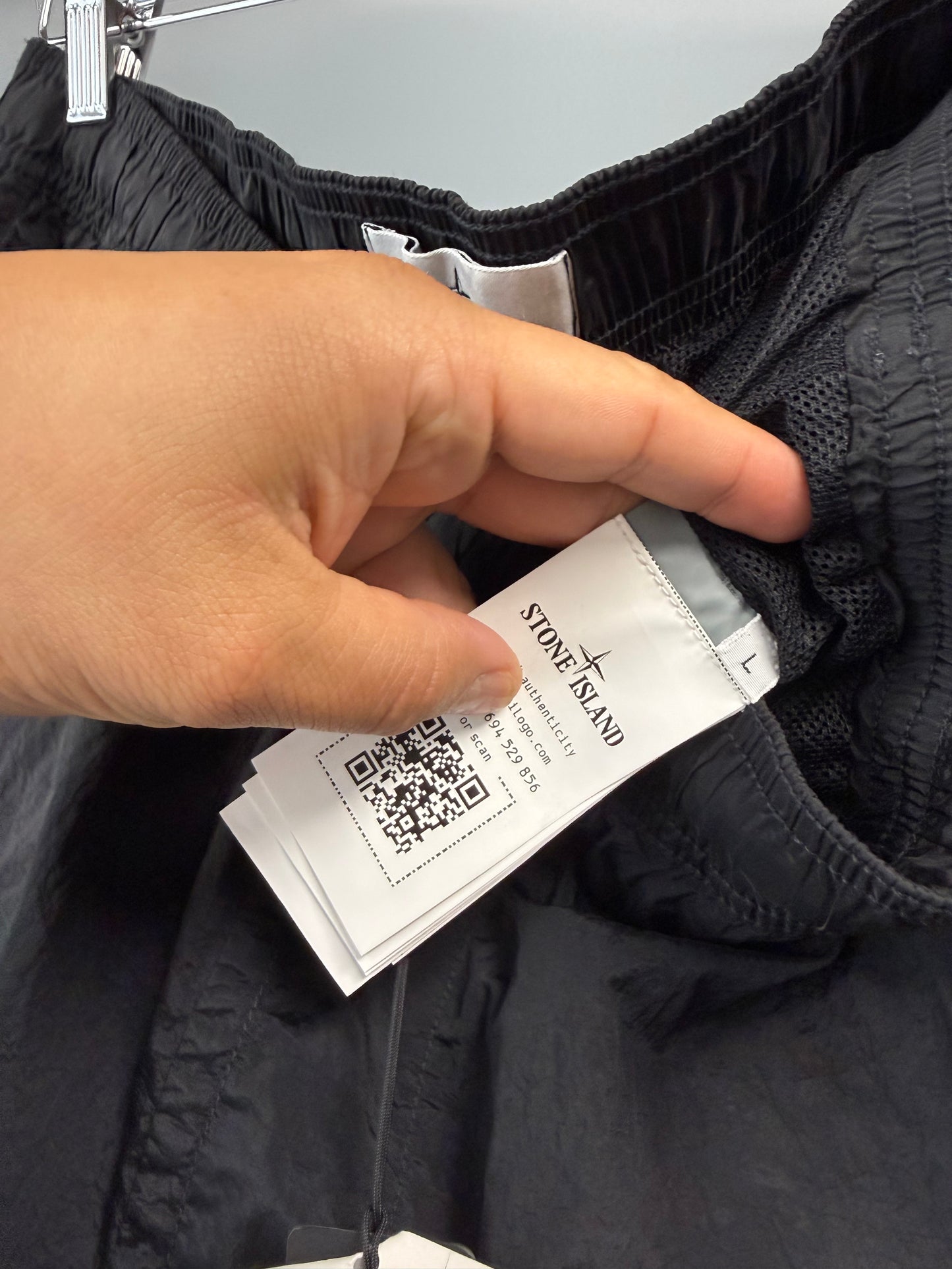 Stone Island Satin Shorts - L