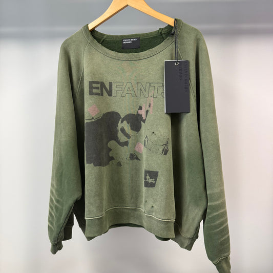Enfants Riches Déprimés My Death My Life Raglan Sweatshirt Gardener Green XXL