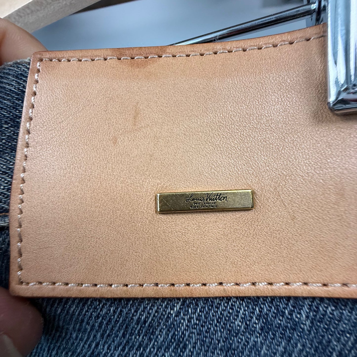 Louis Vuitton Monogram Embossed Double Knee Carpenter Denim "Blue" - 36