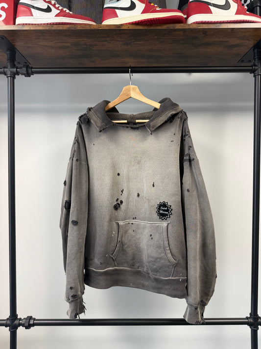 Saint Michael Distressed Logo Hoodie