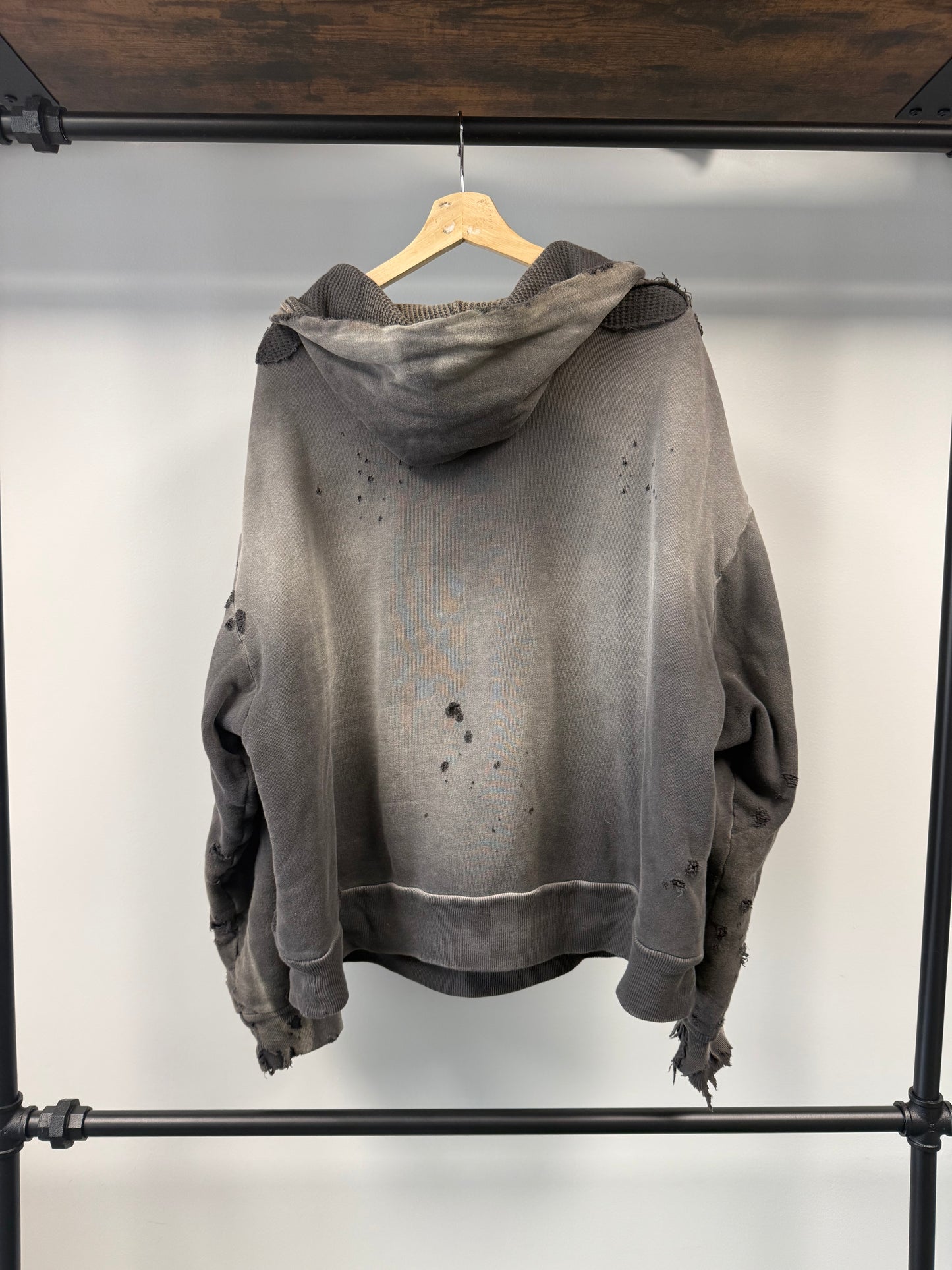 Saint Michael Distressed Logo Hoodie