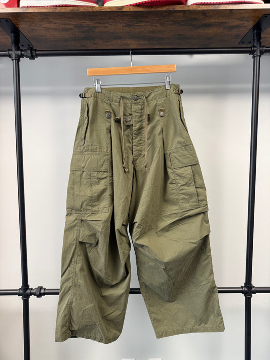 Kapital Rip Stop JUMBO Cargo Pants - Green - 2/M/32