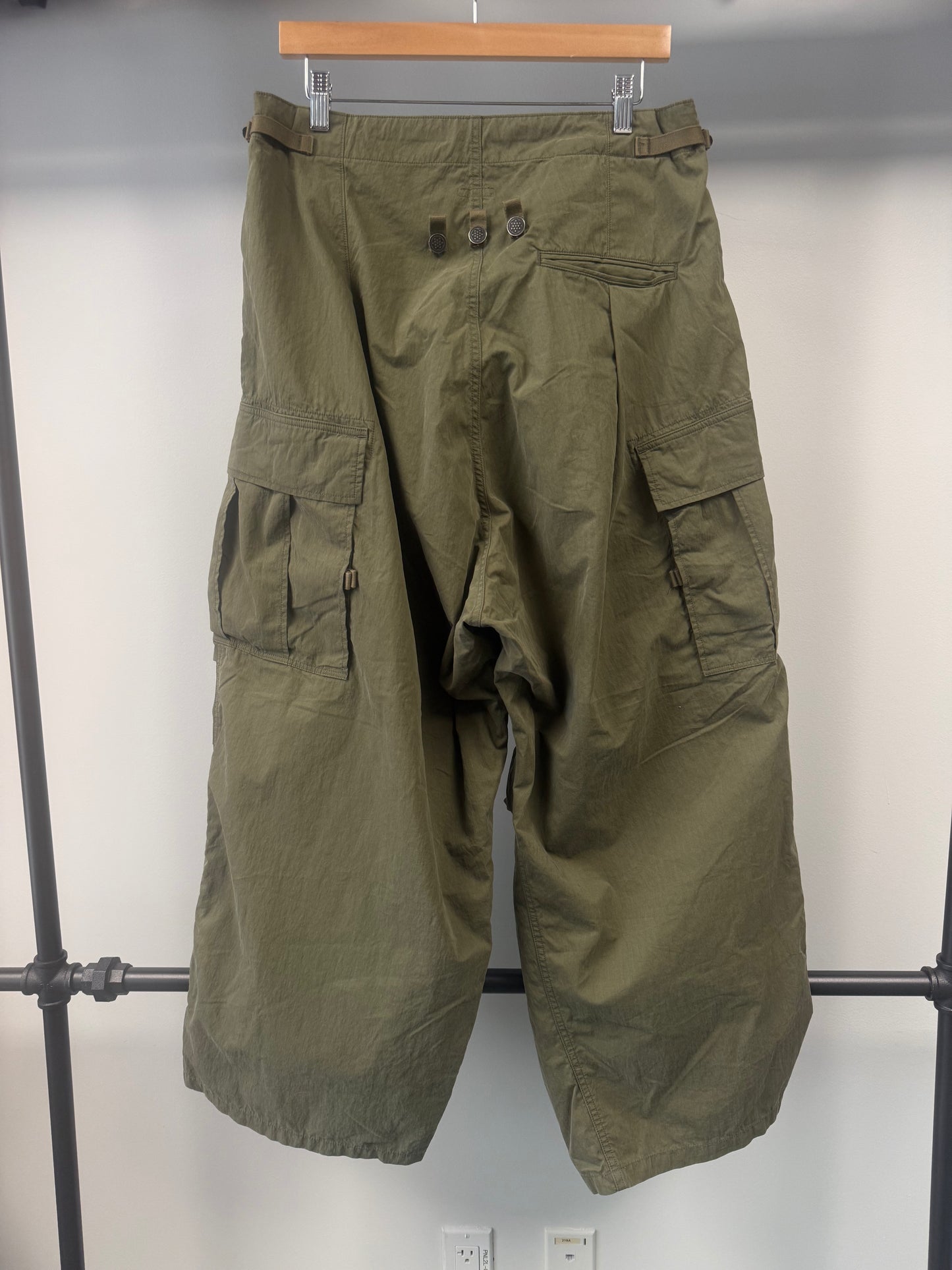 Kapital Rip Stop JUMBO Cargo Pants - Green - 2/M/32