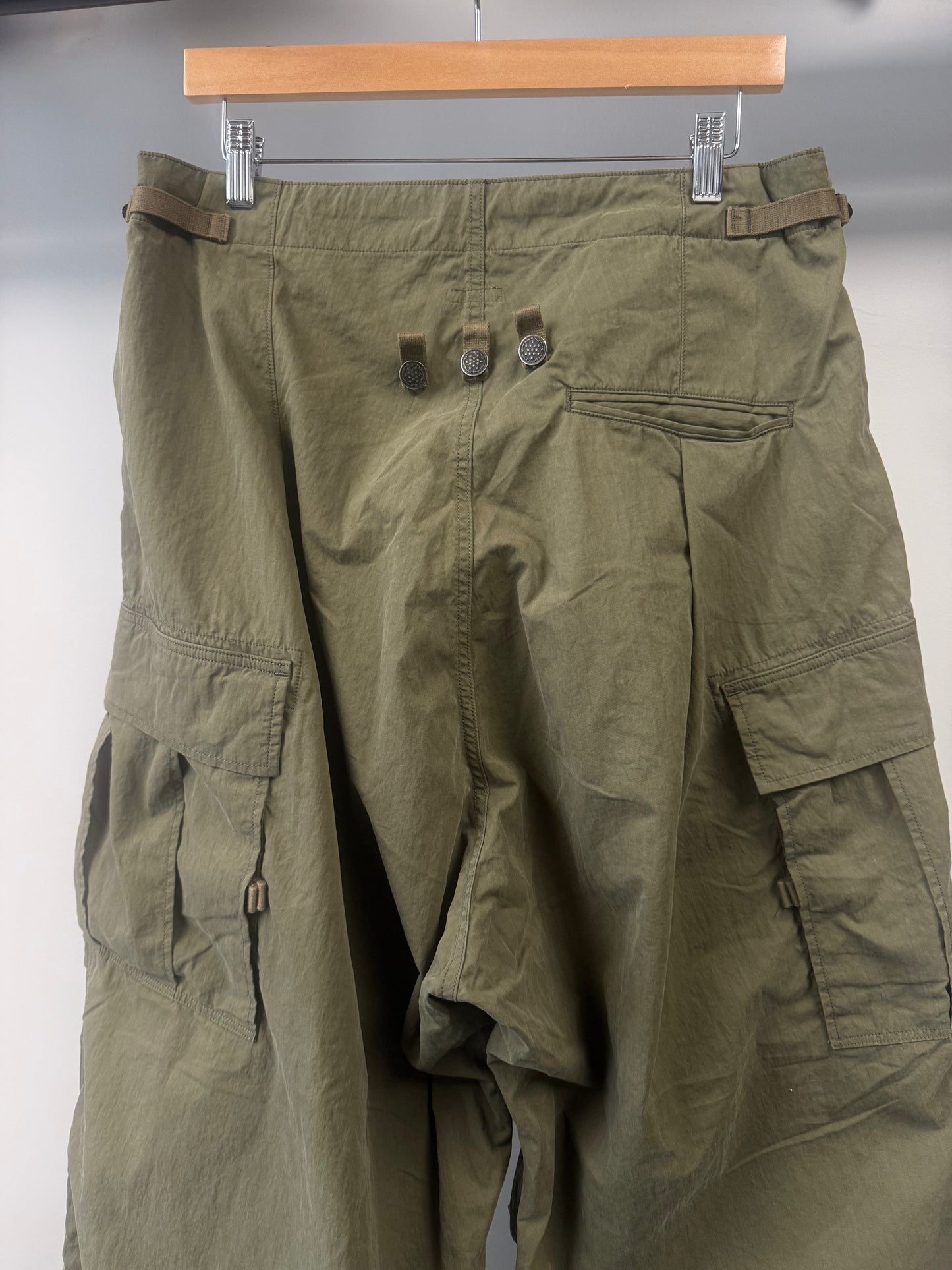 Kapital Rip Stop JUMBO Cargo Pants - Green - 2/M/32