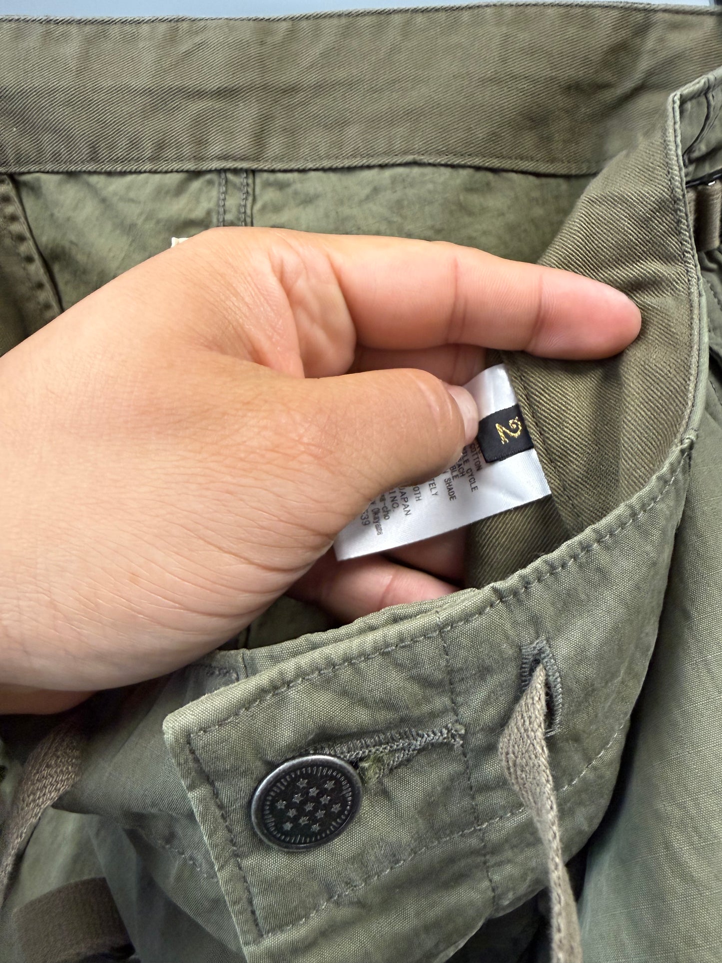 Kapital Rip Stop JUMBO Cargo Pants - Green - 2/M/32