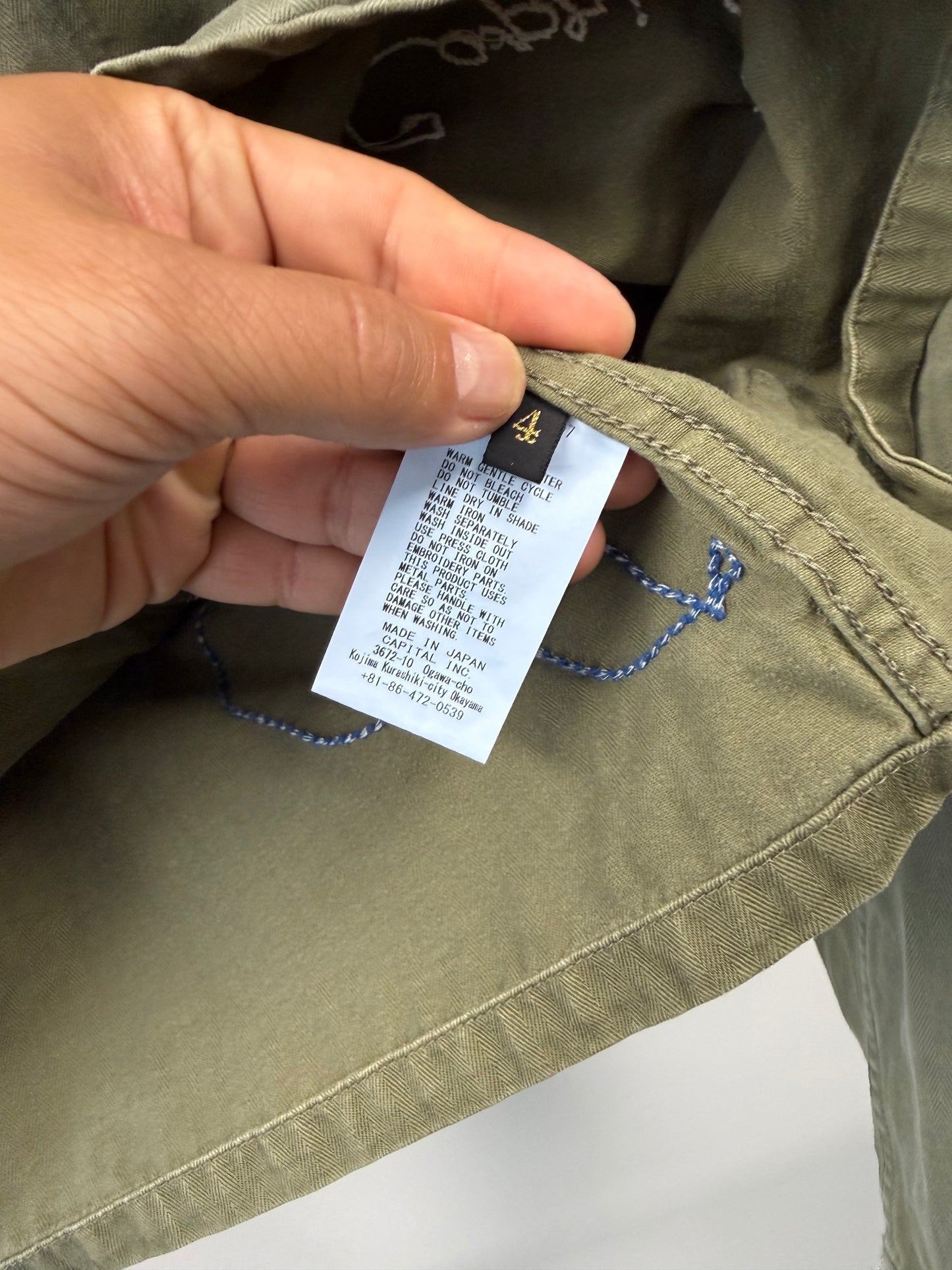 Kapital Hunter Drizzler Boxy Jacket - Size 4 (L/XLUS)