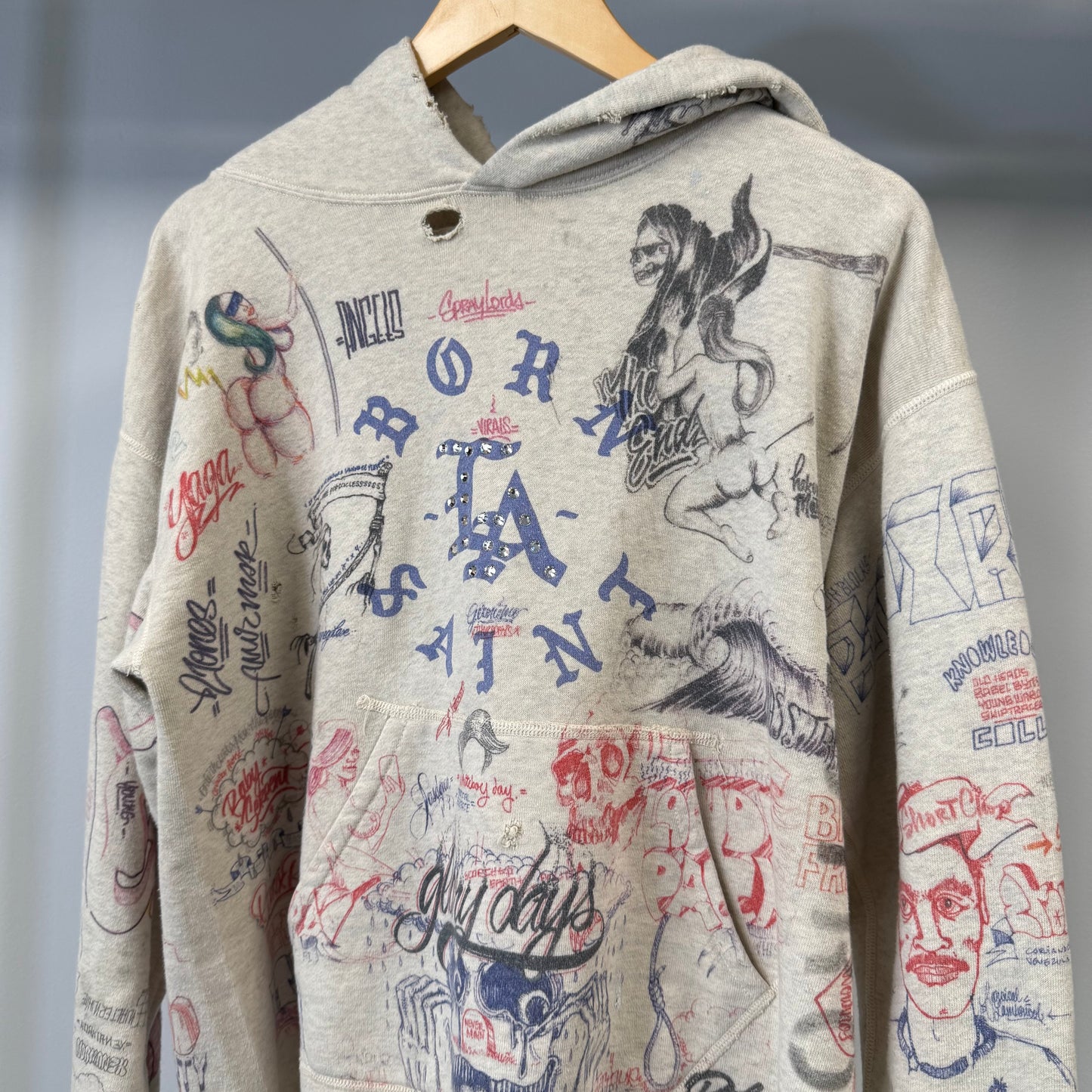 Saint Michael x Born & Raised Hoodie - M